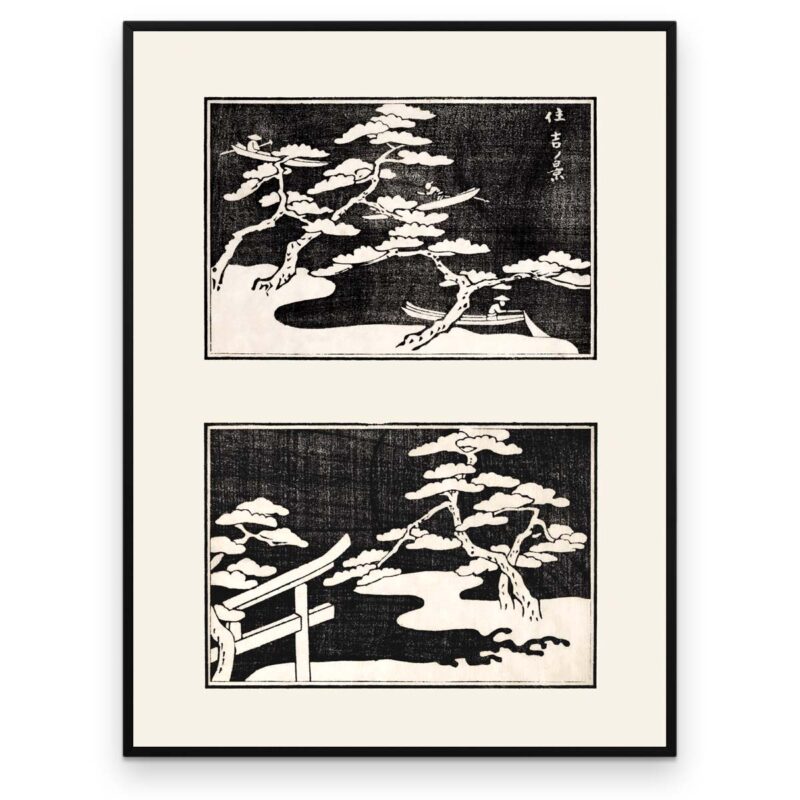 Plakat - Fiskere på søen - Japansk Træsnit - Aruhana