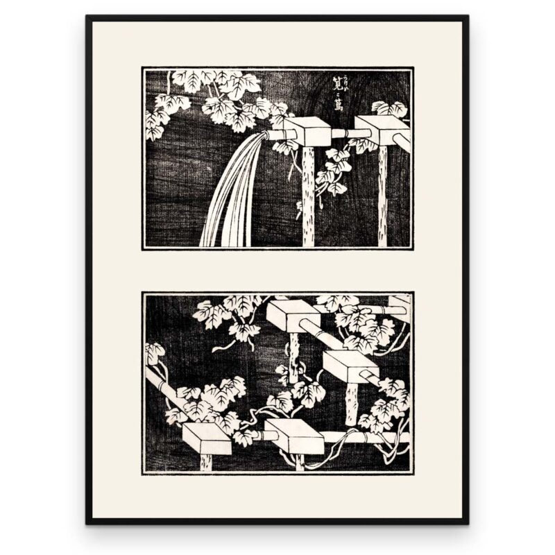 Plakat - Vanding af markerne - Japansk Træsnit - Aruhana