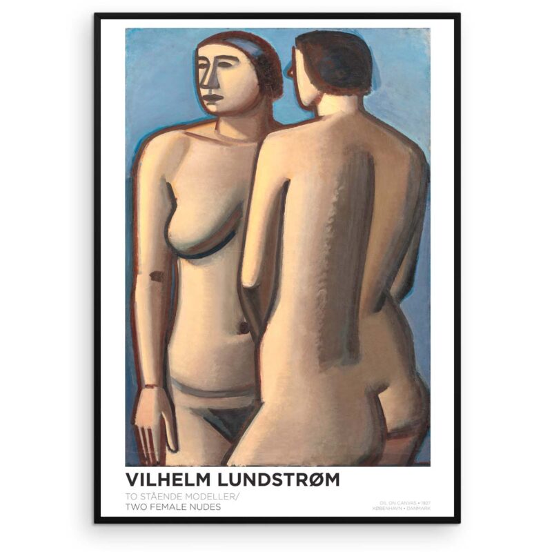Plakat - Vilhelm Lundstrøm - To stående modeller - Aruhana