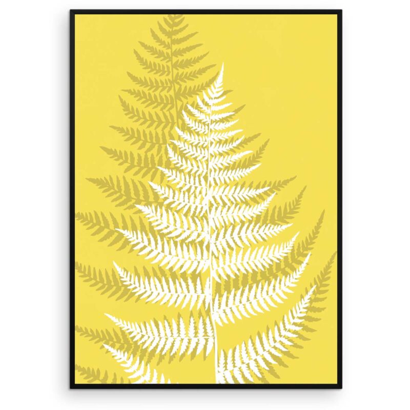 Plakat - Fjerbregne - Illuminating Yellow - Aruhana