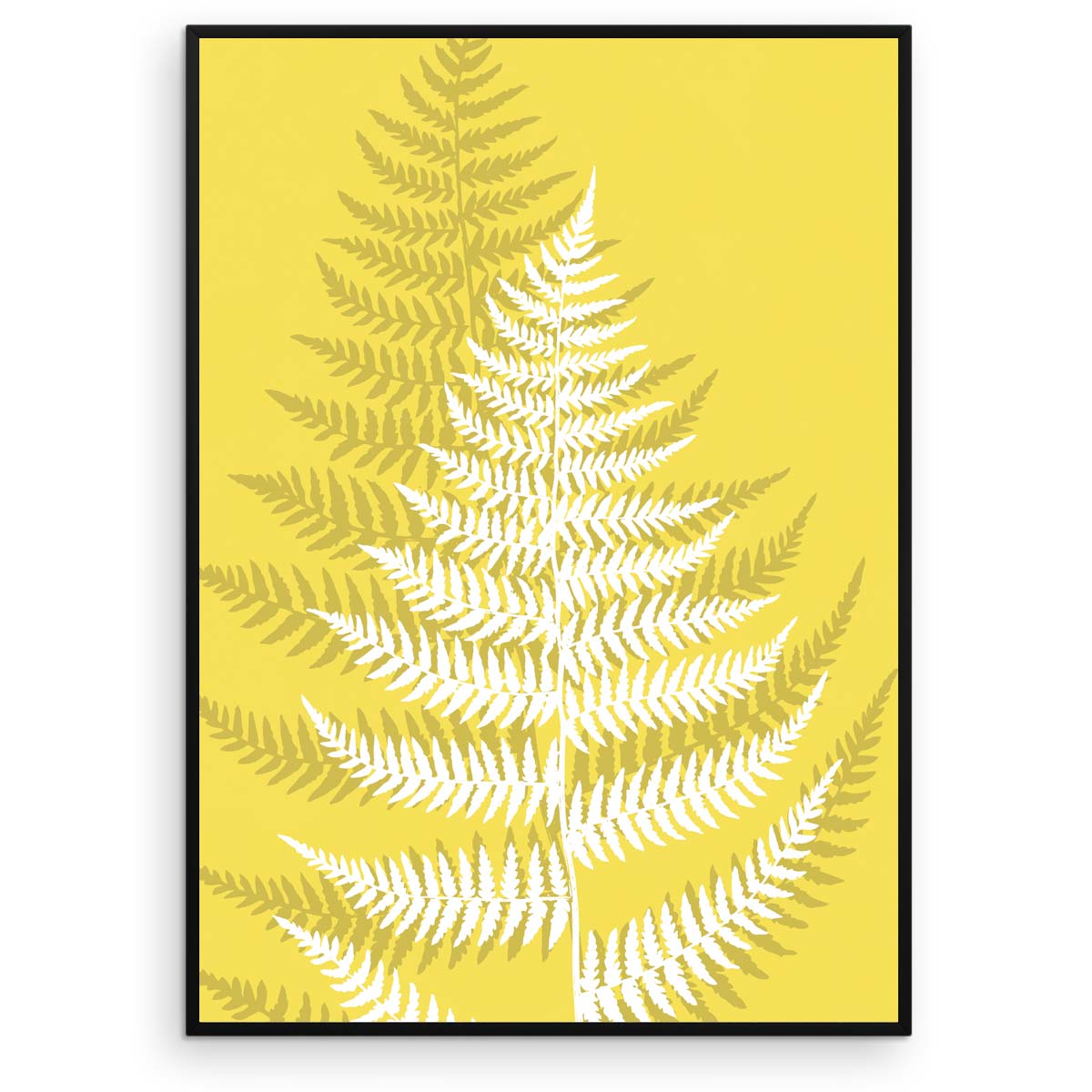 Plakat - Fjerbregne - Illuminating Yellow - Aruhana