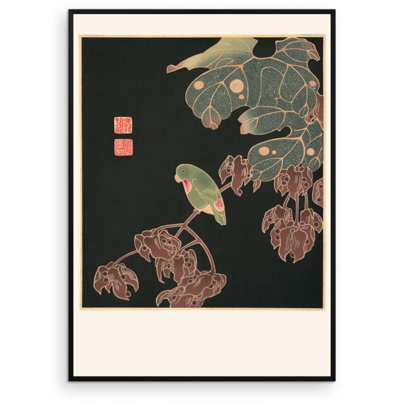 Plakat - Japansk træsnit - Parakitten - Aruhana