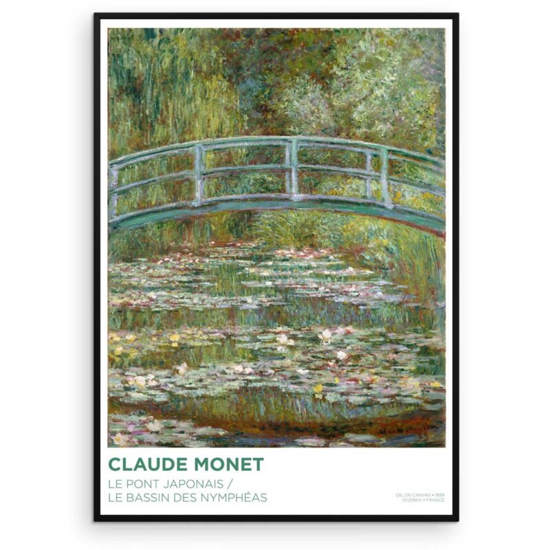 Claude Monet - Den japanske bro over dammen med åkander - Aruhana