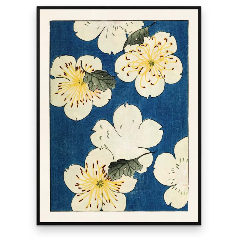 Blomster og blåt - Shin Bijutsukai plakat - Aruhana