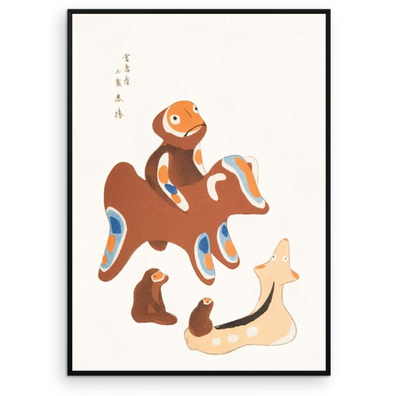 Japansk Plakat - Abe venner - Japanese Folk Toy plakat - Aruhana