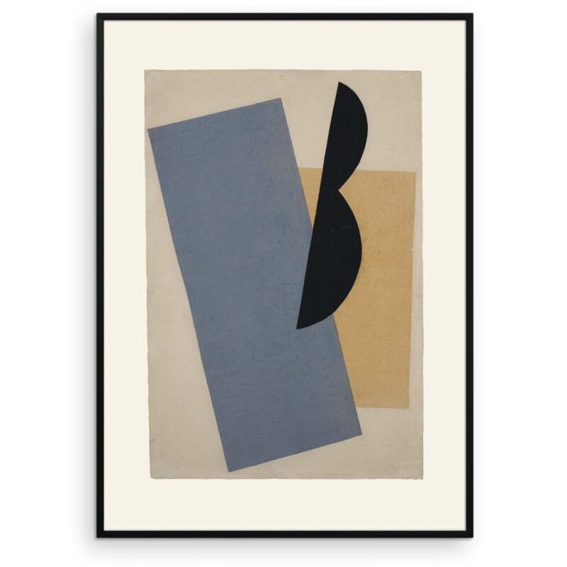 Liubov Popova plakat - Composition (Blue-Yellow-Black) - Aruhana