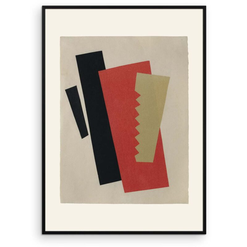 Liubov Popova plakat - Composition (Red-Black-Gold) - Aruhana