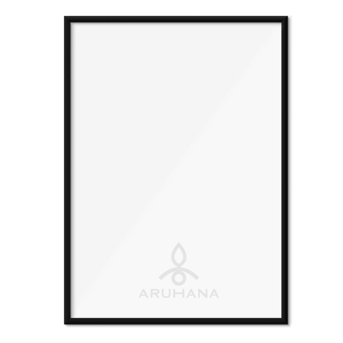 Aluramme - Sort - Indramning til plakater - Moderne ramme i sortlakeret aluminium - Aruhana