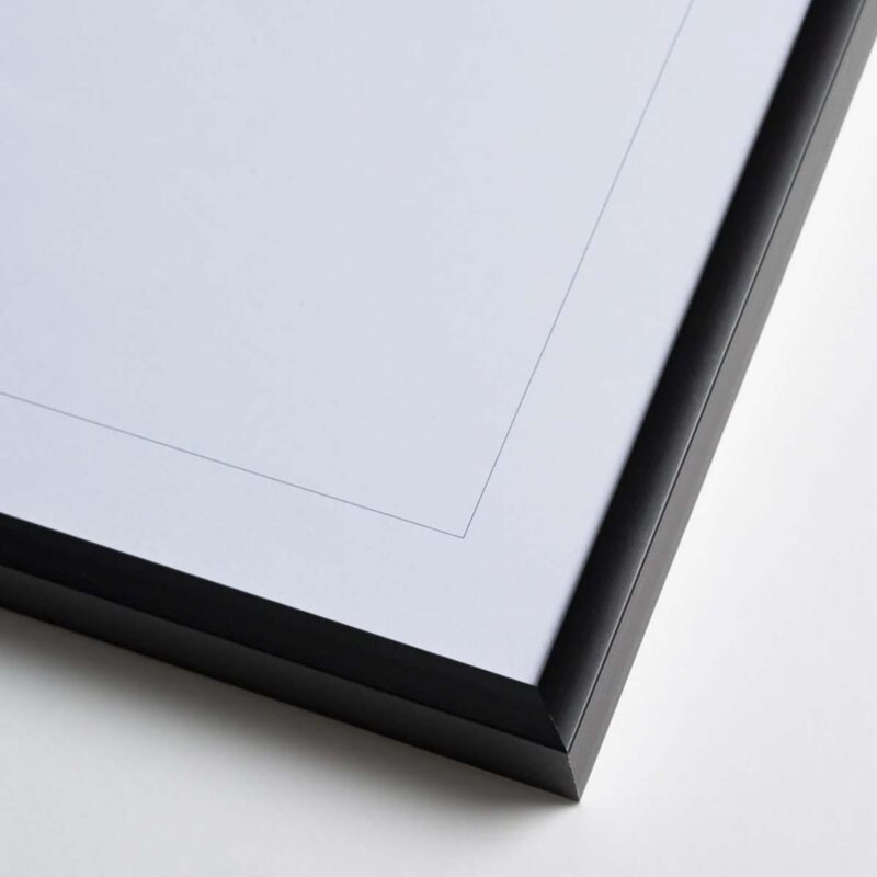 Aluramme - Sort - Indramning til plakater - Moderne ramme i sortlakeret aluminium - Aruhana