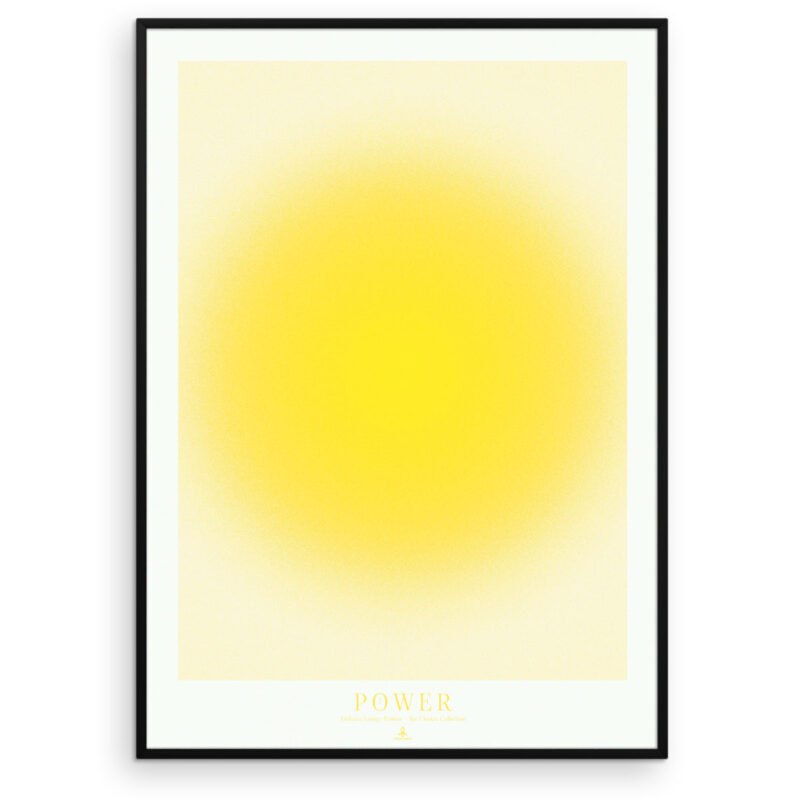 Yellow Sun (Power) - Gul Solar Plexus Chakra Plakat - Aruhana