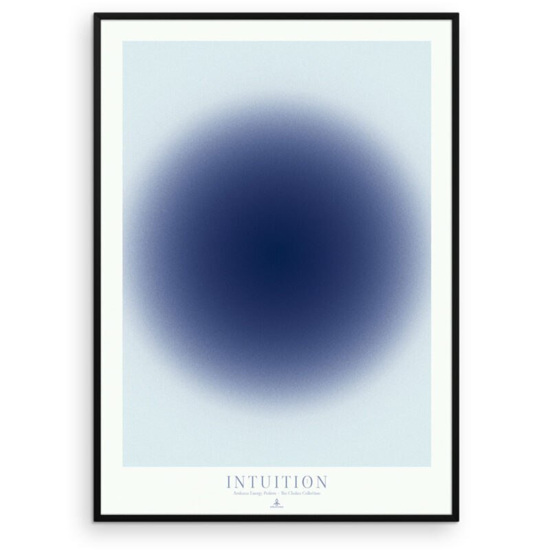 Indigo Sun (Intuition) - Indigo Tredje Øje Chakra Plakat - Aruhana Original