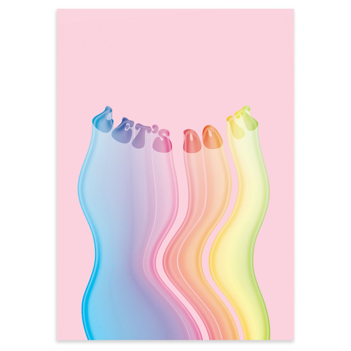 Let’s do it – Good vibes plakat – Danish Pastel - Aruhana Original - 50x70cm
