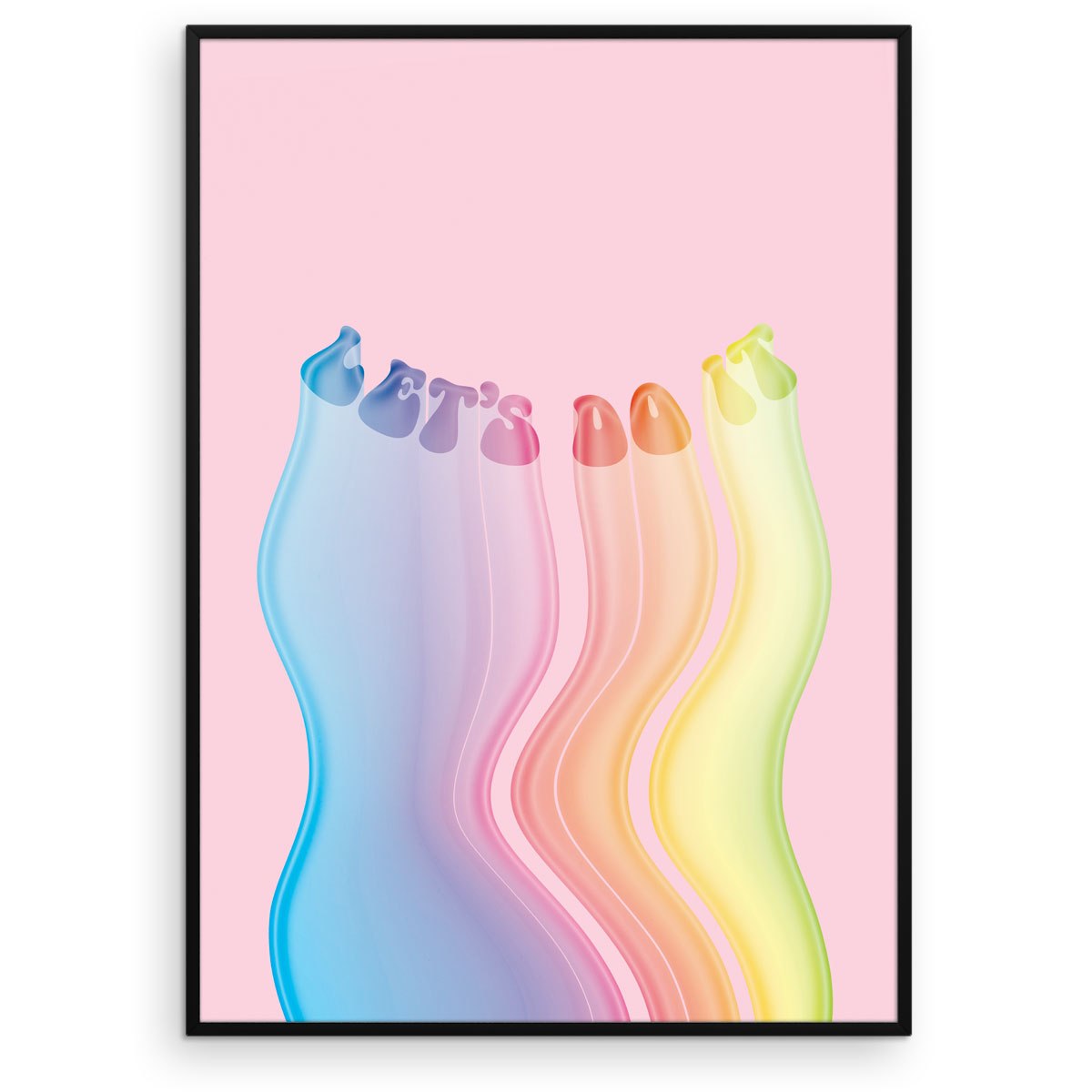 Let’s do it – Good vibes plakat – Danish Pastel - Aruhana Original