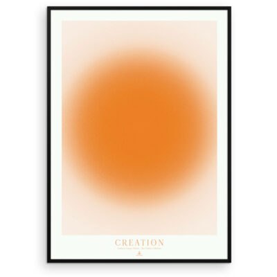 Orange Sun (Creation) - Orange Sacral Chakra Plakat - Aruhana