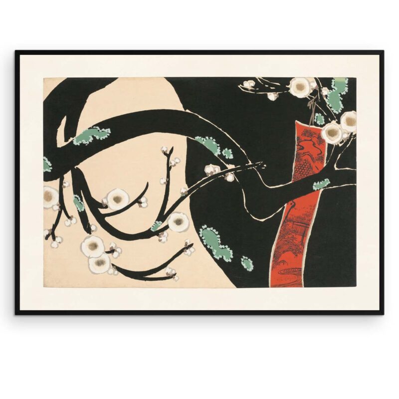 Blomme-blomster - Kamisaka Sekka Plakat - Aruhana