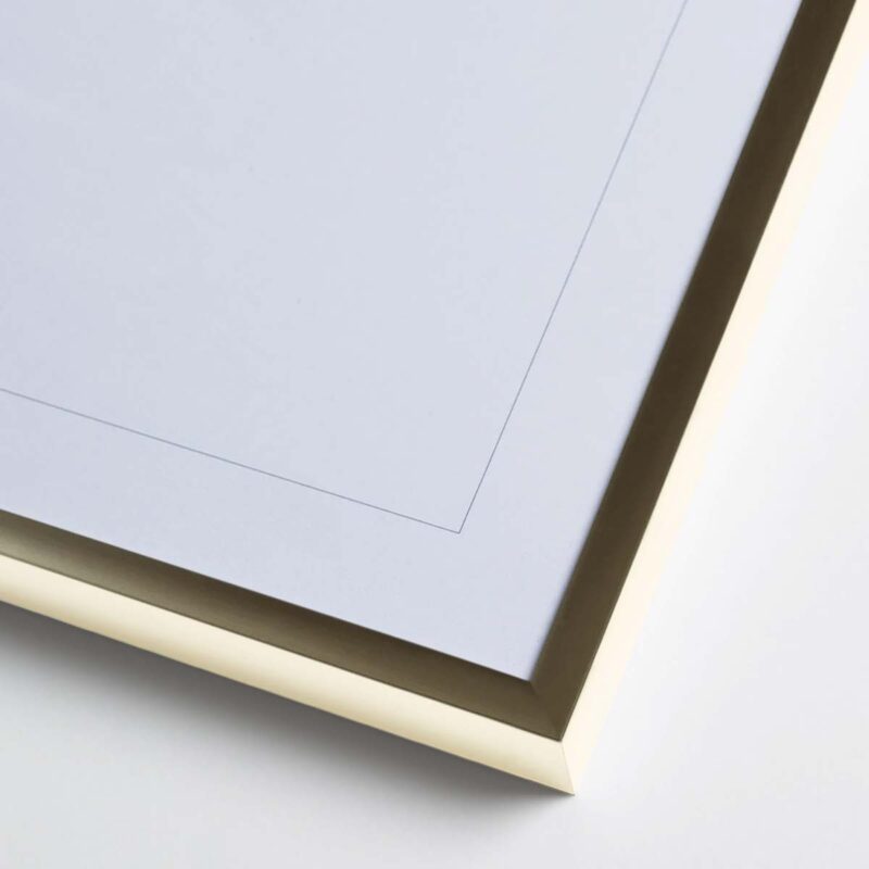 Messing Alu ramme (Guld ramme) - Gylden ramme i aluminium - Indramning til plakater - Moderne ramme i metal - Aruhana