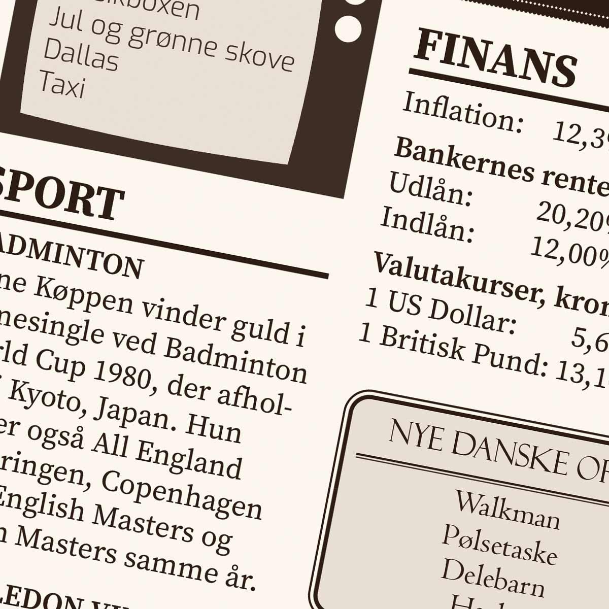 Tilbage i 1980 - Årstals plakat - Årgang 80 - Detalje