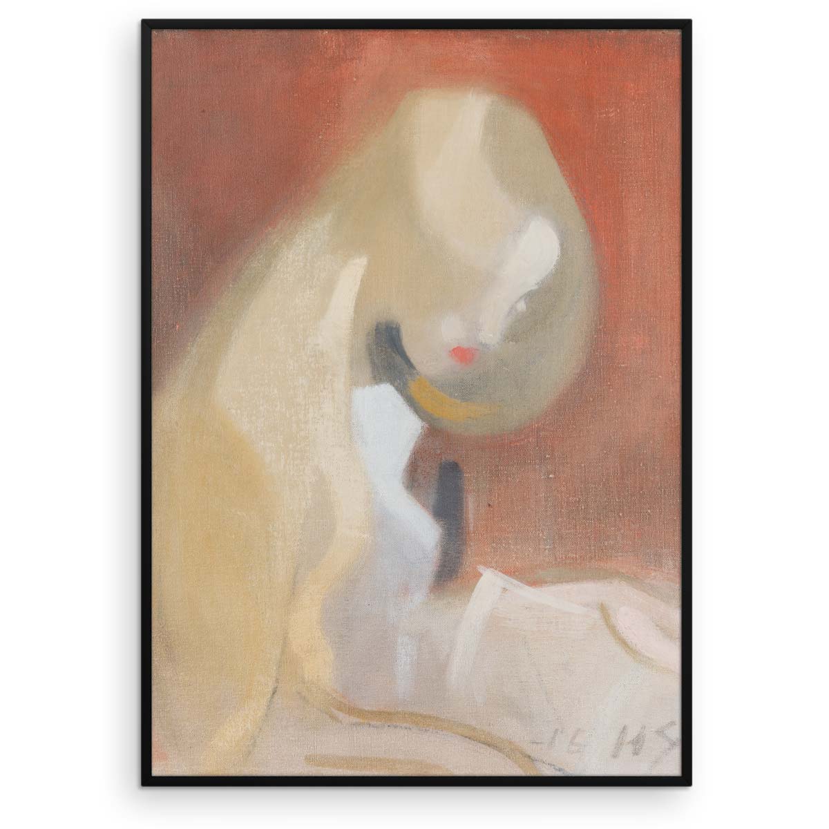 Pige med blond hår - Helene Schjerfbeck plakat - Ramme